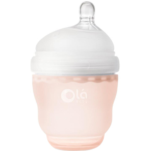 Дитяча силіконова антиколікова пляшечка Olababy GentleBottle Coral Помаранчевий 120 мл (80430) краща модель в Хмельницькому