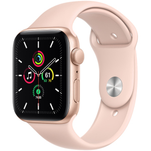 купити Смарт-часы Apple Watch SE GPS 44mm Gold Aluminium Case with Pink Sand Band (MYDR2UL/A)