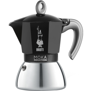 Гейзерная кофеварка Bialetti New Moka Induction на 6 чашки Черная (0006936) лучшая модель в Хмельницком