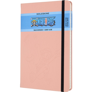 Нотатник Moleskine One Piece 13 х 21 см 240 сторінок у лінійку Рожева (8056420851236) надійний