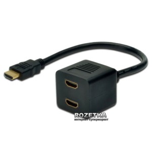 Кабель Digitus  HDMI Y 0.2 м Black (AK-330400-002-S) рейтинг