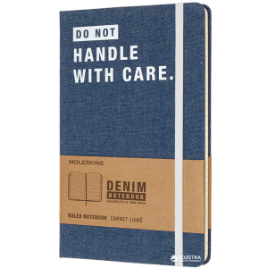 Нотатник Moleskine Denim 13 х 21 см 240 сторінок у лінійку Handle With Care (8058341710746) ТОП в Хмельницькому