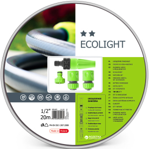 Набор поливочный Cellfast Ecolight 20 м 1/2" + комплект соединителей (10-190) лучшая модель в Хмельницком