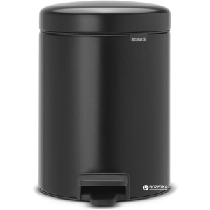 Відро для сміття Brabantia Pedal Bin 5 л Matt Black (112928) ТОП в Хмельницькому