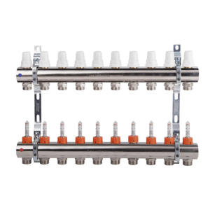 Коллектор Icma 1" 10 выходов, с расходомером №K013
