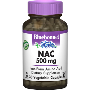 Амінокислота Bluebonnet Nutrition NAC (N-Ацетил-L-Цистеїн) 500 мг 30 гелевих капсул (743715000629) ТОП в Хмельницькому