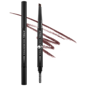 Карандаш для бровей A'pieu Edge Brow Pencil Темно-коричневый 0.35 г (8806185751827) ТОП в Хмельницком