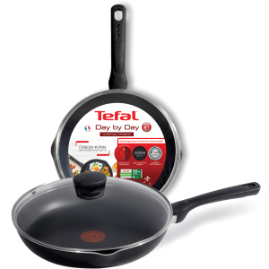 Сковорода Tefal Day by Day 24 см із кришкою (B5580SET) ТОП в Хмельницькому