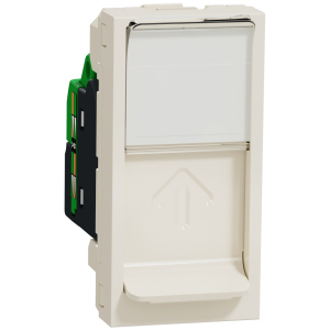 Розетка RJ45 1-модульна Schneider Electric Unica New Studio категорія 6 ​​UTP Бежева (NU341444) в Хмельницькому