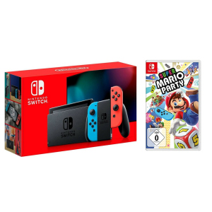 Nintendo Switch Neon blue/red - Обновлённая версия + Super Mario Party + чехол ТОП в Хмельницком