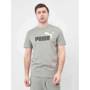 Футболка Puma Ess+ 2 Col Logo Tee 58675903 M Medium Gray Heather (4063697385641) лучшая модель в Хмельницком