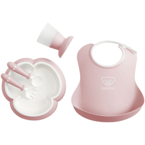 хорошая модель Набор детской посуды BabyBjorn Baby Dinner Set Powder Pink Розовый (070064) (7317680700643)