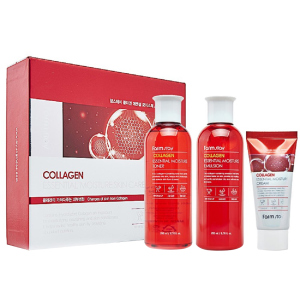 Набір для обличчя на основі колагену FarmStay Collagen Essential Moisture Skin Care 3 Set (8809426959464) краща модель в Хмельницькому