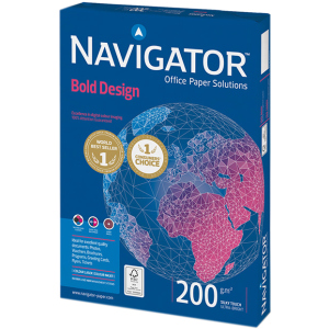 Бумага Navigator Bold Design А4 200 г/м² класс А 150 листов Белая (5602007989477)