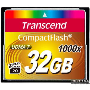 Transcend CompactFlash 32GB 1000x (TS32GCF1000) краща модель в Хмельницькому