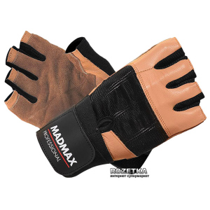 Перчатки для фитнеса MadMax Professional MFG 269 (S) Коричневый (8591325002357) ТОП в Хмельницком