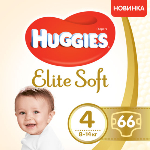 Подгузники Huggies Elite Soft 4 Mega 66 шт. (5029053546339) (5029053545301) ТОП в Хмельницком