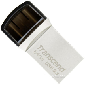 Transcend JetFlash 890 64GB USB 3.1 / Type-C Silver (TS64GJF890S) краща модель в Хмельницькому