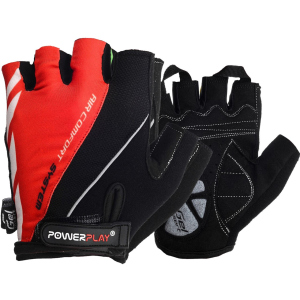 Велоперчатки PowerPlay 5024C M Red (5024C_M_Red) ТОП в Хмельницькому