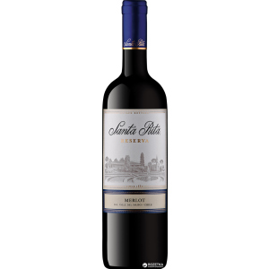 Вино Santa Rita Reserva Merlot червоне сухе 0.75 л 13.5% (7804330211203)