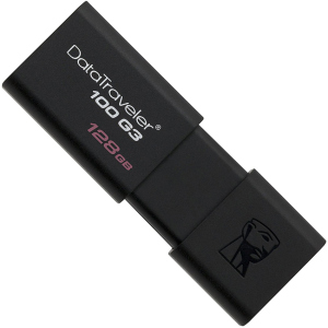 Kingston DataTraveler 100 G3 128GB USB 3.0 Black (DT100G3/128GB) ТОП в Хмельницькому