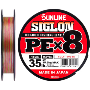 Шнур Sunline Siglon PE х8 150 м # 2.0/0.242 мм 15.5 кг Разноцветный (16581005) в Хмельницком