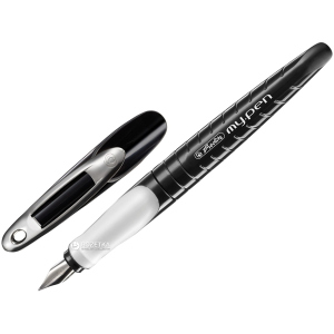 Ручка перьевая для правши Herlitz My.Pen Black-White Синяя Черный корпус (10999746) ТОП в Хмельницком