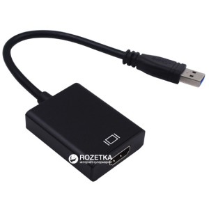 Адаптер Value USB3.0 - HDMI M/F кабель 20 см (S0697) лучшая модель в Хмельницком