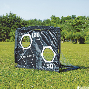 хорошая модель Складные футбольные ворота Net Playz Soccer Smart Playz ODS-2040 c мишенью 2 в 1 Черно-белые