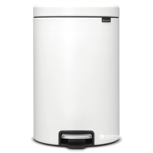 хорошая модель Ведро для мусора Brabantia Pedal Bin 20 л White (111846)