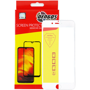 Захисне скло DENGOS для Apple iPhone 7/8 White (TGR-37)