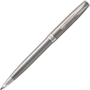 Ручка кулькова Parker Sonnet 17 Stainless Steel CT BP Чорна Сірий корпус (84 232)