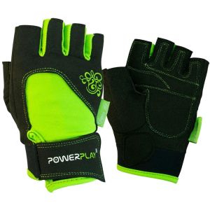 Перчатки для фитнеса PowerPlay 1728 XS Black/Green (PP_1728_XS_Black/Green) ТОП в Хмельницком