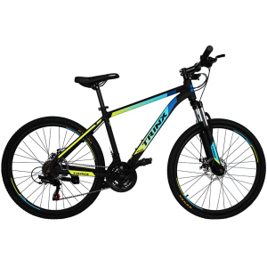 Велосипед TRINX M100 2020 26" 17" Matt-Black-Blue-Yellow (M100.17MBBY) надійний