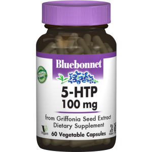 Амінокислота Bluebonnet Nutrition 5-HTP (Гідрокситриптофан) 100 мг 60 капсул (743715000513) краща модель в Хмельницькому