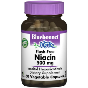 Вітаміни Bluebonnet Nutrition Ніацин без інфузату (В3) 500 мг 60 гелевих капсул (743715004627) краща модель в Хмельницькому