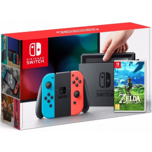 Nintendo Switch Neon Blue-Red + Игра The Legend of Zelda: Breath of the Wild (русская версия) лучшая модель в Хмельницком
