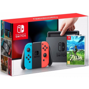 купити Nintendo Switch Neon Blue-Red + Гра The Legend of Zelda: Breath of the Wild (російська версія)