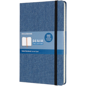 Нотатник Moleskine Denim 13 х 21 см 240 сторінок в лінійку Антверпен Синій (8058647626246)