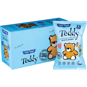 Упаковка снеків кукурудзяних McLloyd`s Ведмедик Teddy з морквою та гарбузом 30 г х 8 шт (8588004638983)