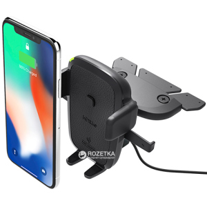 Автодержатель для телефона iOttie One Touch 4 Wireless Qi Charging CD Mount Black (HLCRIO136AM) лучшая модель в Хмельницком