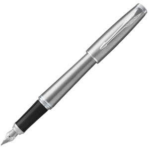 Ручка перьевая Parker Urban 17 Metro Metallic CT FP F Черная Серебристый корпус (30 311) лучшая модель в Хмельницком