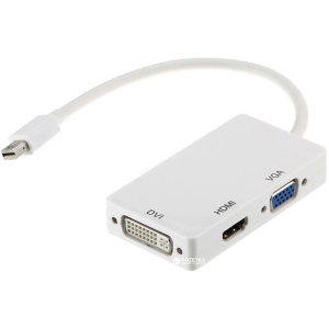 Переходник PowerPlant Mini DisplayPort (Thunderbolt) - HDMI+DVI+VGA (CA910946) ТОП в Хмельницком