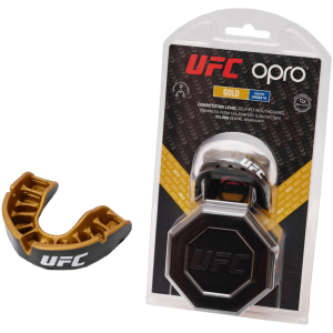 Капа OPRO Junior Gold UFC Hologram Black Metal/Gold (002266001) лучшая модель в Хмельницком