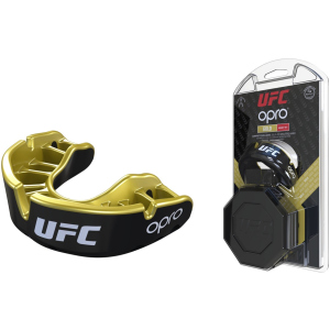 Капа OPRO Gold UFC Hologram Black Metal/Gold (002260001) надежный