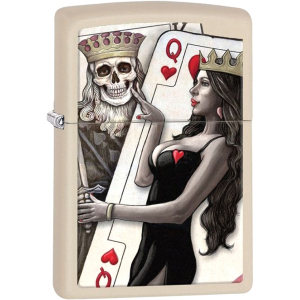 Запальничка Zippo 216 Skull King Queen Beauty Бежева (Zippo 29393)