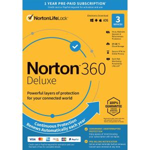 Антивирус Norton 360 Deluxe 25GB для 3 ПК на 1 год ESD-электронный ключ в конверте (21409592) ТОП в Хмельницком