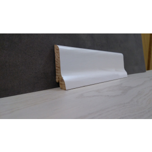 Плинтус деревянный шпонированный Kluchuk White Plinth Классика 60х21х2200 Белый KLW02 лучшая модель в Хмельницком