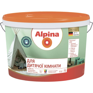 Фарба інтер'єрна Alpina B1 для дитячої кімнати 2.5 л Біла (536095) в Хмельницькому