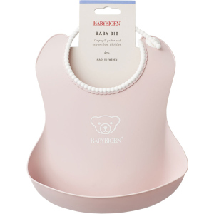 Слюнявчик м'який BabyBjorn Baby Bib Powder Pink Рожевий (46364) (7317680463647) краща модель в Хмельницькому